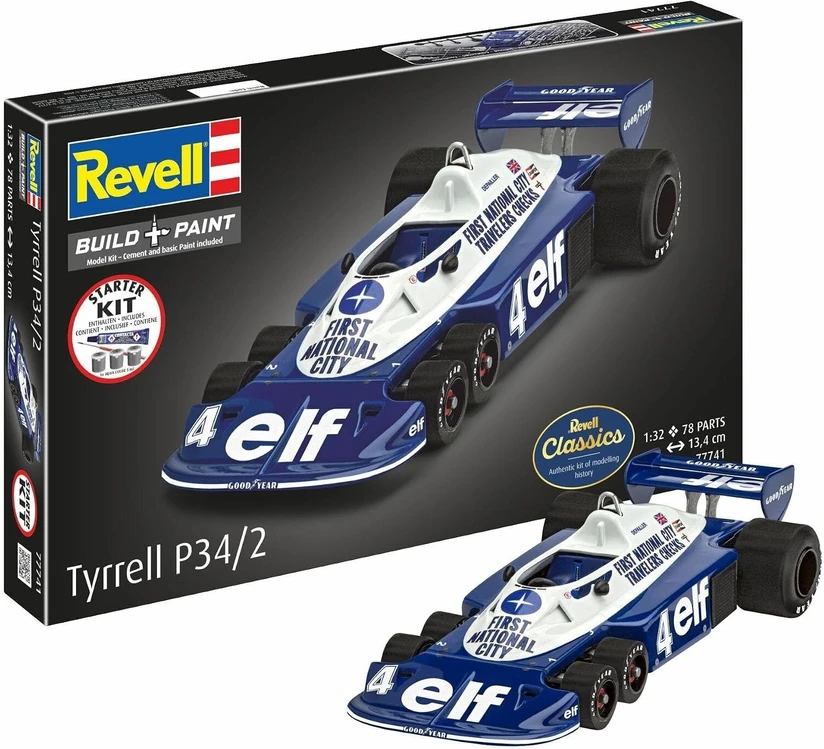 Revell Tyrrell P34/2 6 ratų 1:32 surenkamo modelio dovanų rinkinys