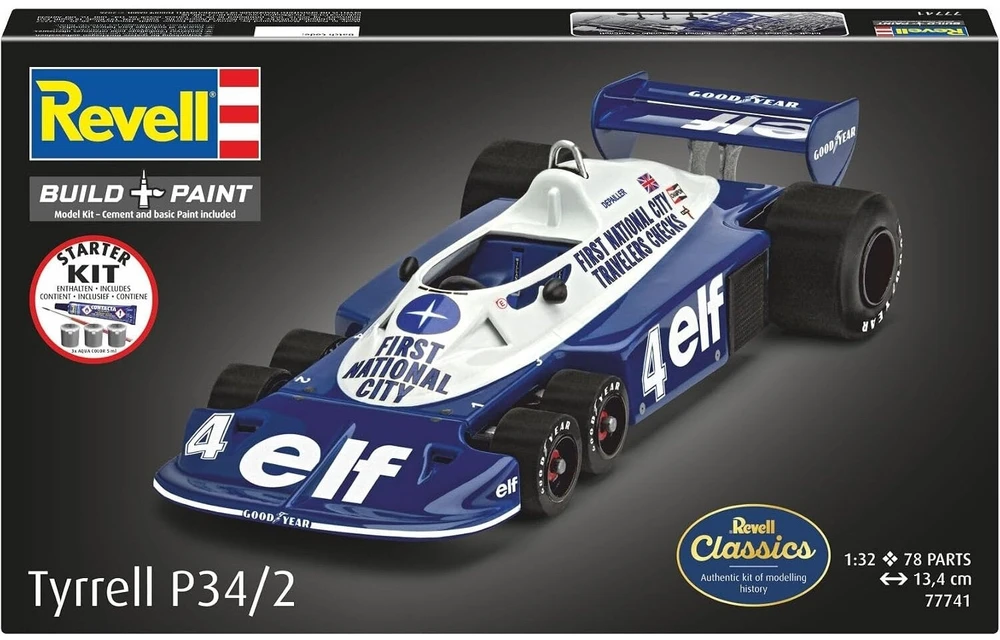 Revell Tyrrell P34/2 6 ratų 1:32 surenkamo modelio dovanų rinkinys