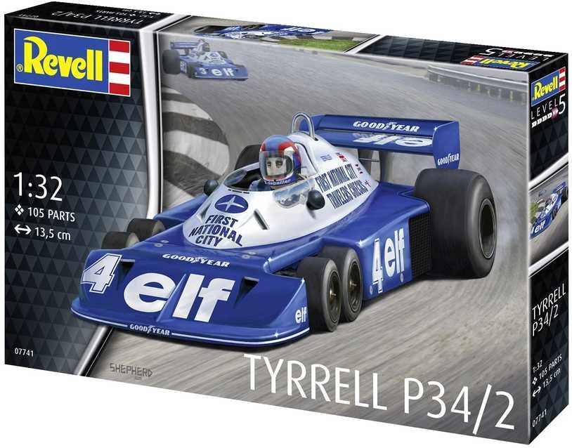 Revell Tyrrell P34/2 6 ratų F1, 1:32 surenkamas plastikinis modelis