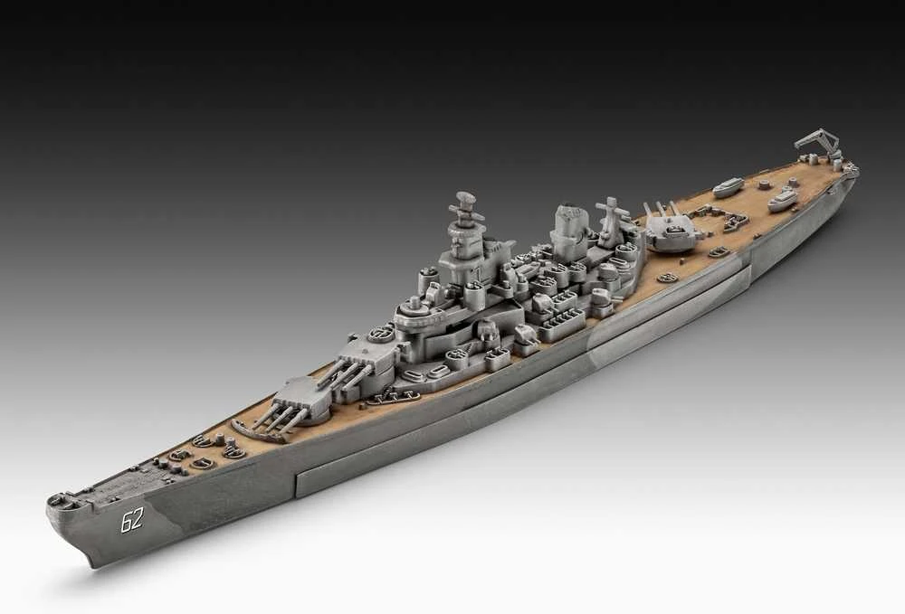 Revell USS New Jersey karo laivo modelis 1:1200 dovanų rinkinys