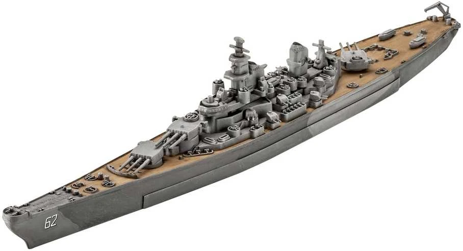 Revell USS New Jersey karo laivo modelis 1:1200 dovanų rinkinys