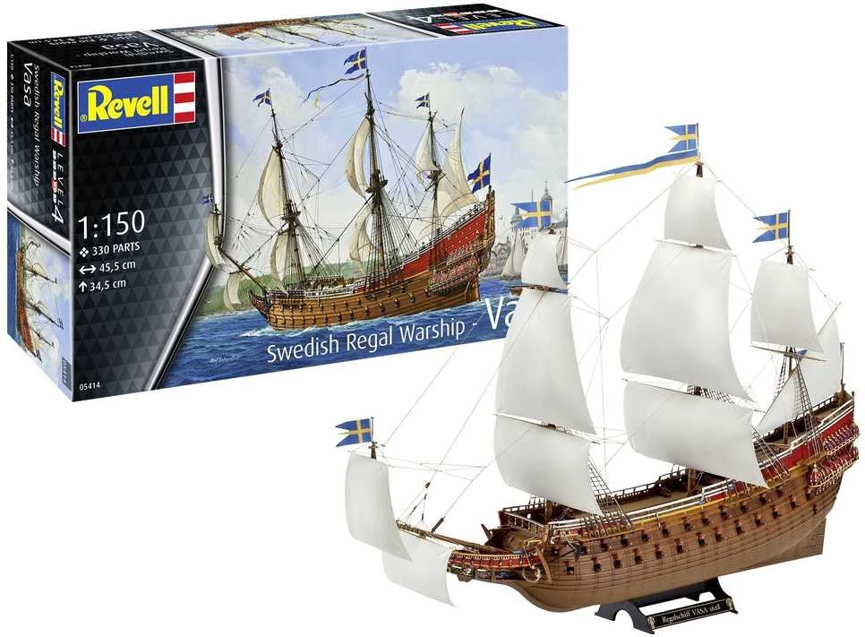 Revell Vasa – Švedijos karališkasis karo burlaivis 1:150, surenkamas