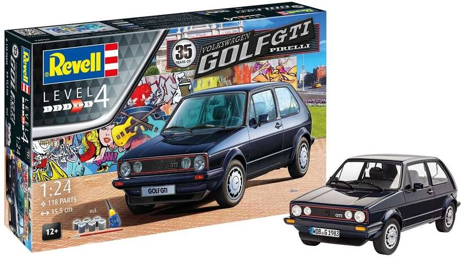 Revell - 35 Years VW Golf 1 GTI Pirelli dovanų komplektas, 1/24, 05694