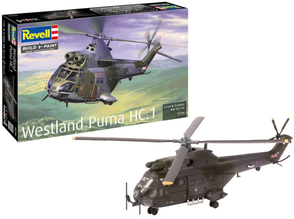 Revell Westland Puma HC.1 sraigtasparnio modelis 1/144, vaikams nuo 12