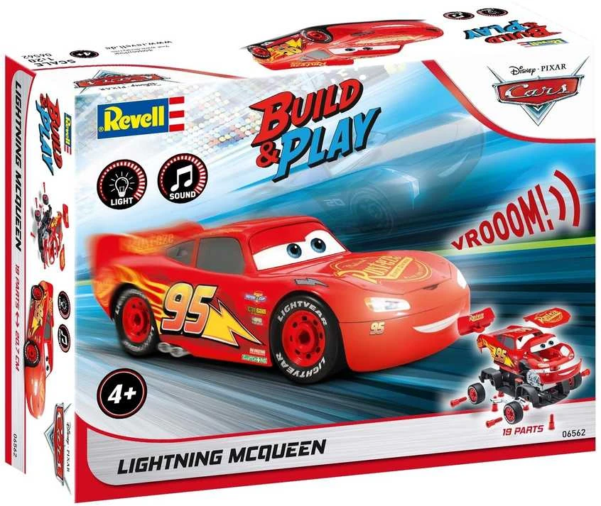 Revell Žaibas Makvynas Disney Cars, šviesos ir garsas, 1:20 surinkimo modelis
