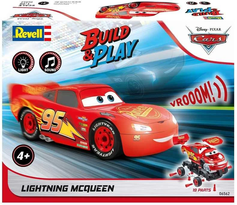 Revell Žaibas Makvynas Disney Cars, šviesos ir garsas, 1:20 surinkimo modelis
