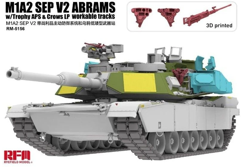 RFM 1/35 M1A2 SEP V2 Abrams su Trophy APS – plastikinis surenkamas modelis
