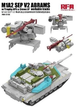 RFM 1/35 M1A2 SEP V2 Abrams su Trophy APS – plastikinis surenkamas modelis