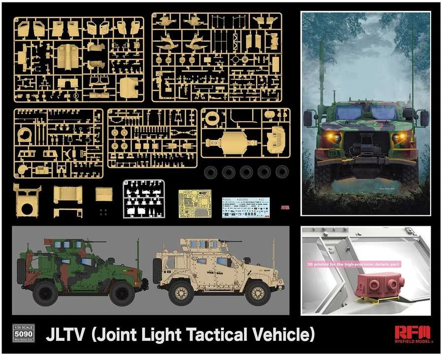 RFM JLTV taktinio visureigio surenkamas modelis 1/35 Rye Field