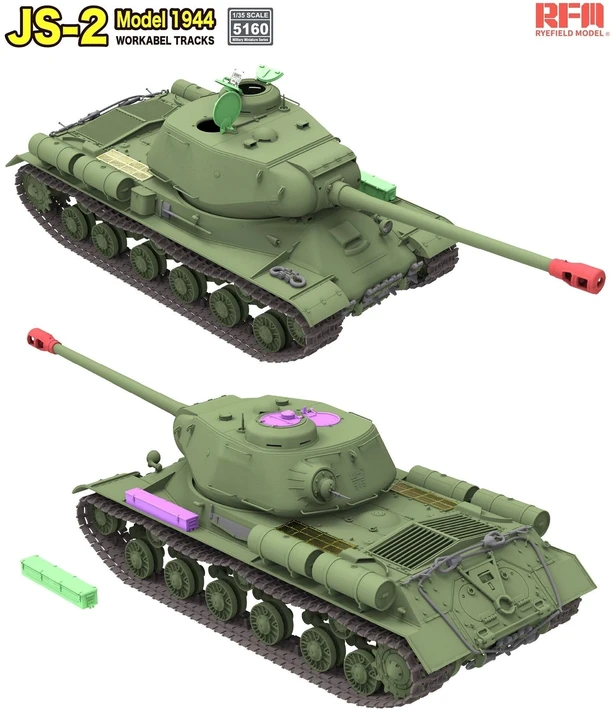 RFM JS-2 1944 m. sunkiojo tanko plastikinis surenkamas modelis 1/35
