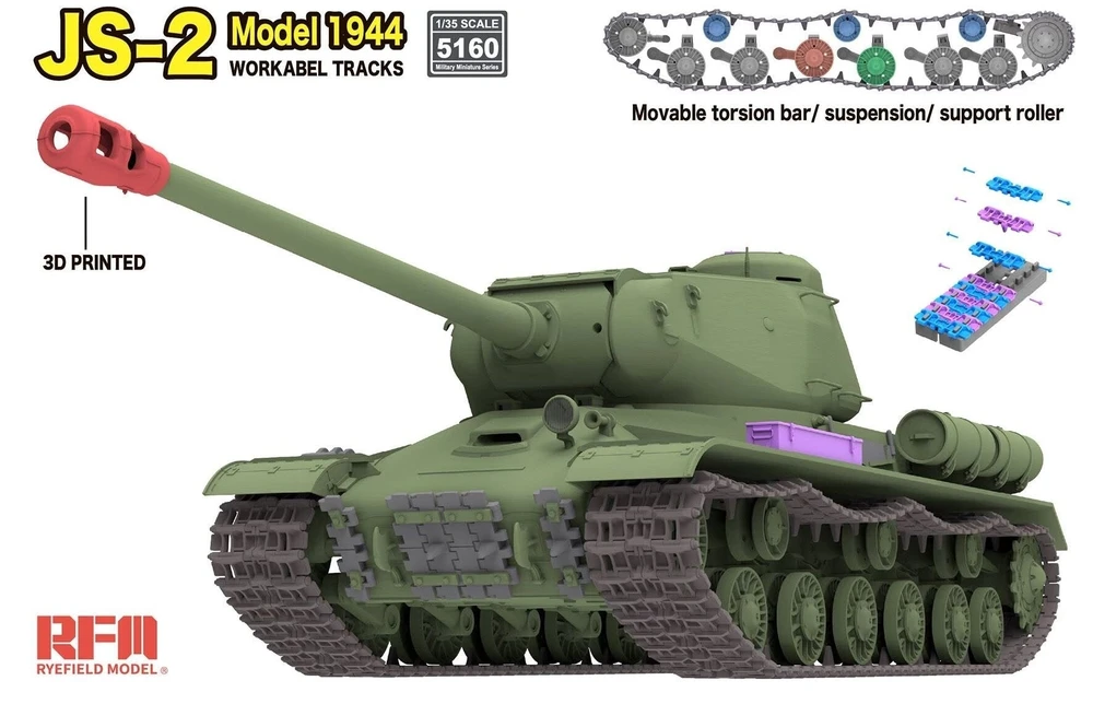 RFM JS-2 1944 m. sunkiojo tanko plastikinis surenkamas modelis 1/35
