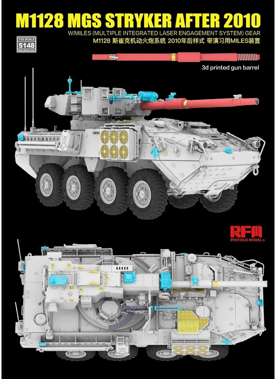 RFM M1128 MGS Stryker 2010+ su MILES – 1/35 plastikinis modelis