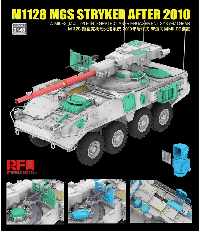 RFM M1128 MGS Stryker 2010+ su MILES – 1/35 plastikinis modelis