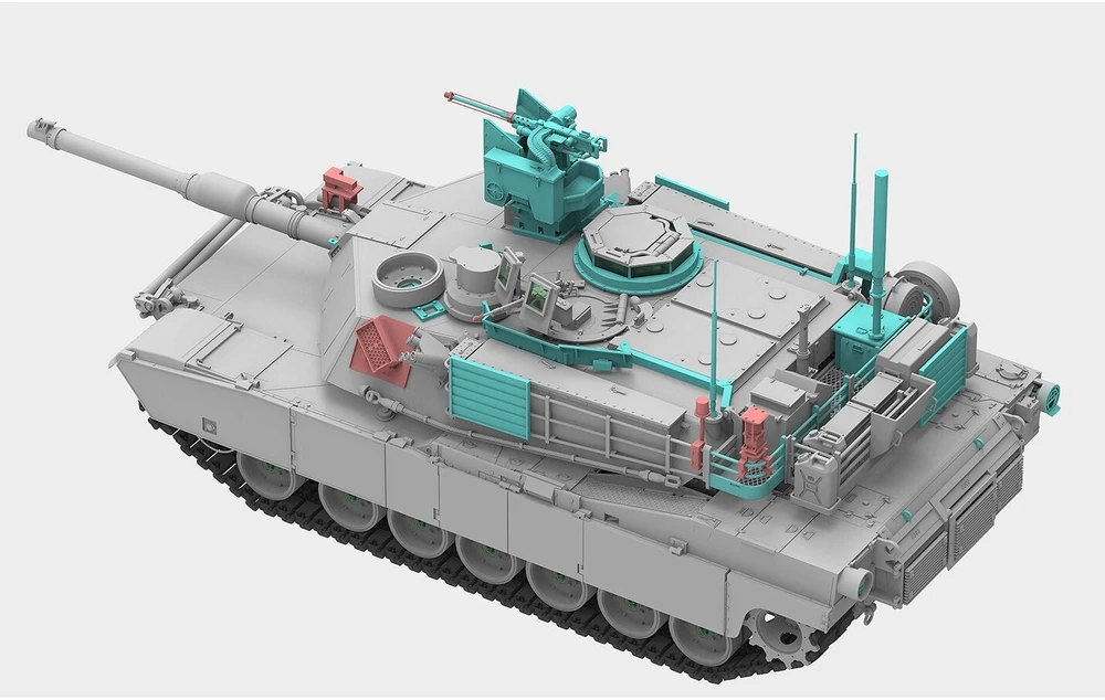 RFM M1A2 SEP V2 Abrams JAV pagrindinis kovos tankas 1/35 plastikinis modelis