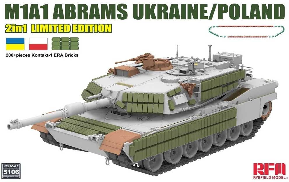 RFM Rye Field M1A1 Abrams Ukraina / Lenkija 2in1 ribotas leidimas 1/35