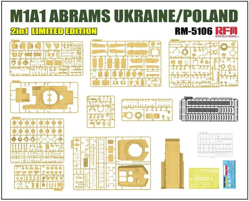 RFM Rye Field M1A1 Abrams Ukraina / Lenkija 2in1 ribotas leidimas 1/35
