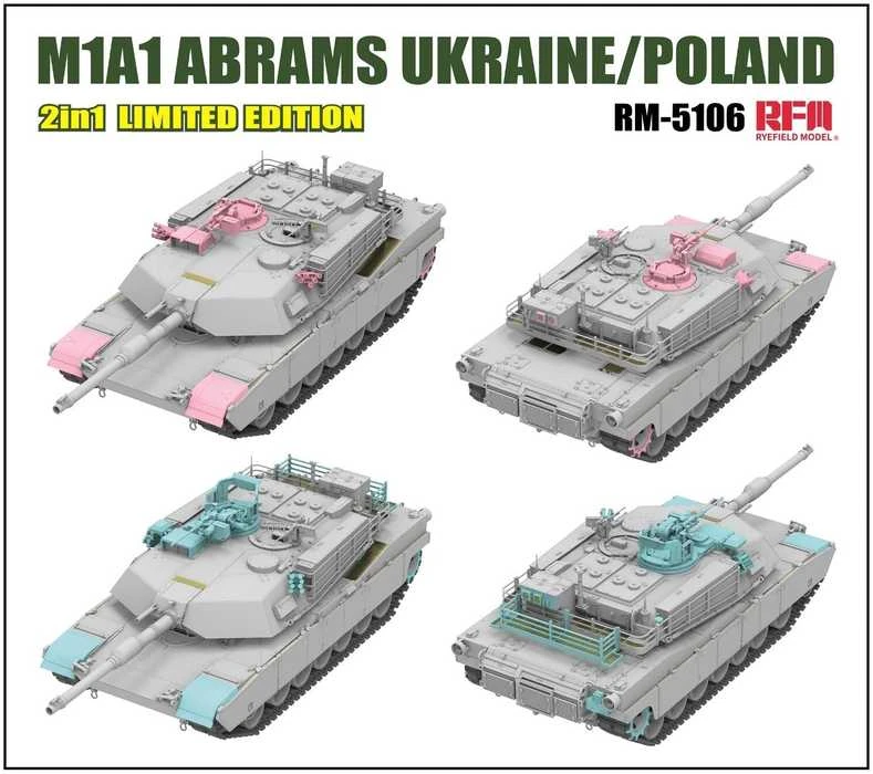RFM Rye Field M1A1 Abrams Ukraina / Lenkija 2in1 ribotas leidimas 1/35