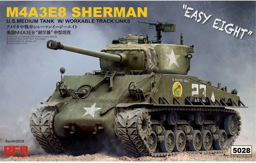 RFM Rye Field M4A3E8 Sherman Easy Eight tanko modelis 1/35
