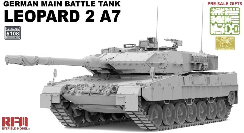 RFM Rye Field Model Leopard 2 A7 tankas 1/35 plastikinis surinkimo rinkinys