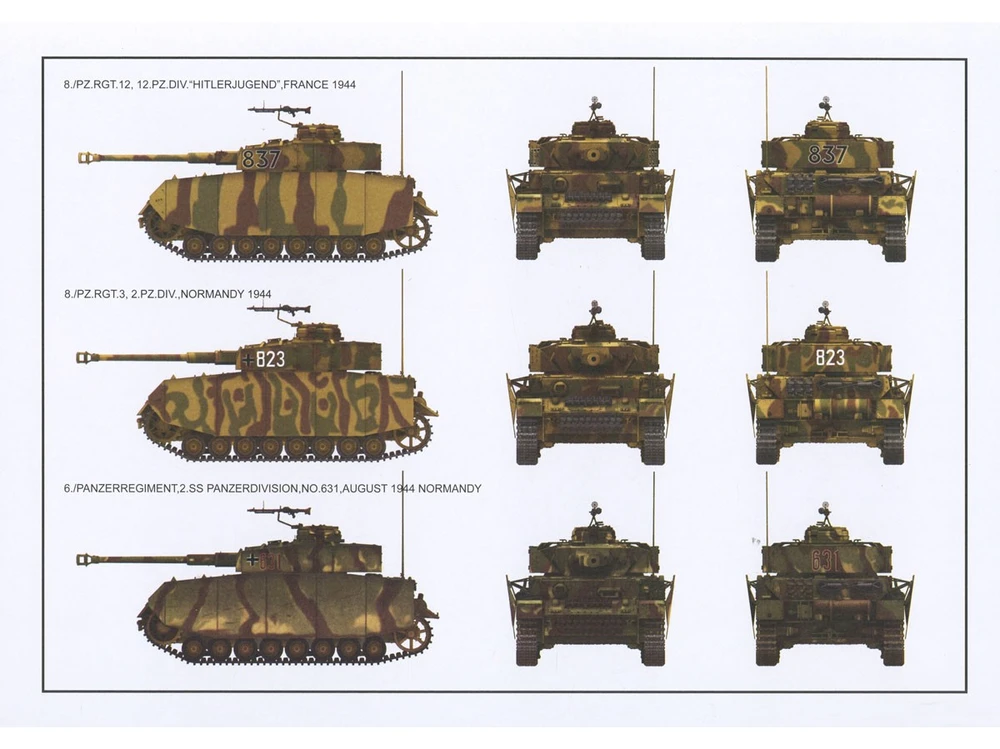 RFM Rye Field Model Panzer IV Ausf. H vėlyvoji versija su varikliu 1/35, 5127