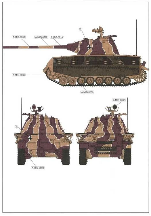 RFM Rye Field Pz.Kpfw. IV J su Panther F bokšteliu 1/35 plastikinis modelis