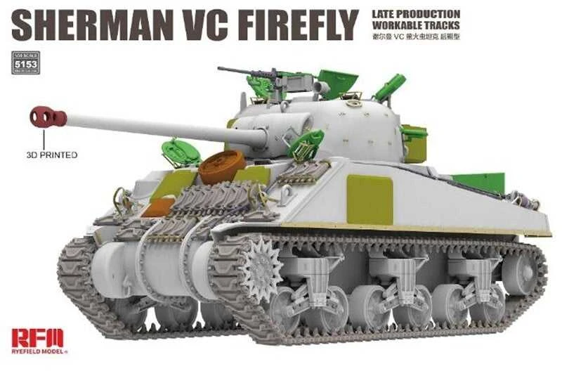 RFM Rye Field Sherman VC Firefly vėlyvas, 1/35 tanko modelis