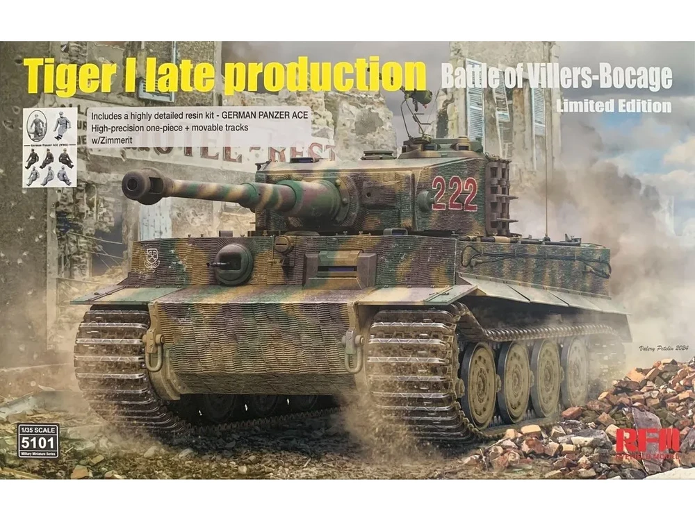 RFM Rye Field Tiger I vėlyvas Villers-Bocage riboto leidimo 1/35