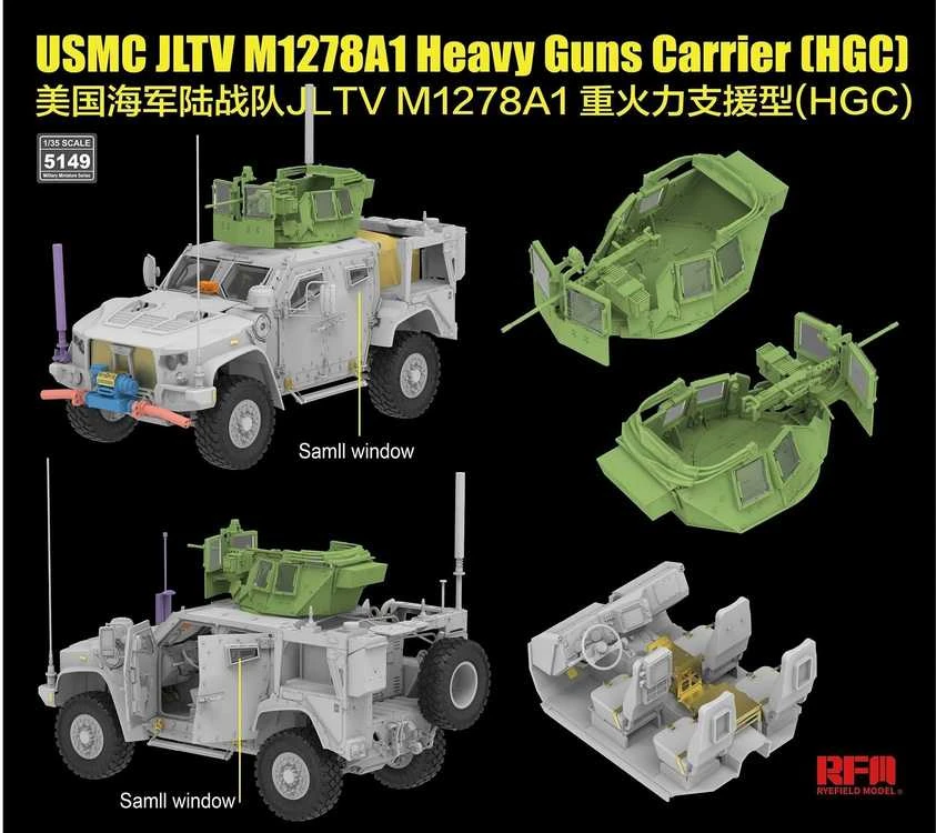 RFM USMC JLTV M1278A1 sunkios ginkluotės vežėjas, 1/35 Rye Field