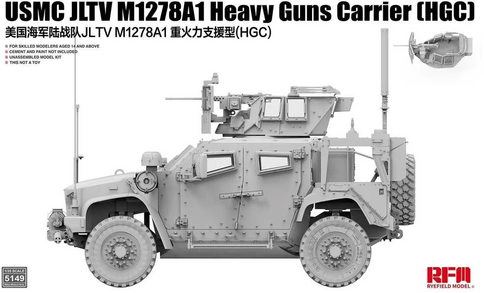 RFM USMC JLTV M1278A1 sunkios ginkluotės vežėjas, 1/35 Rye Field