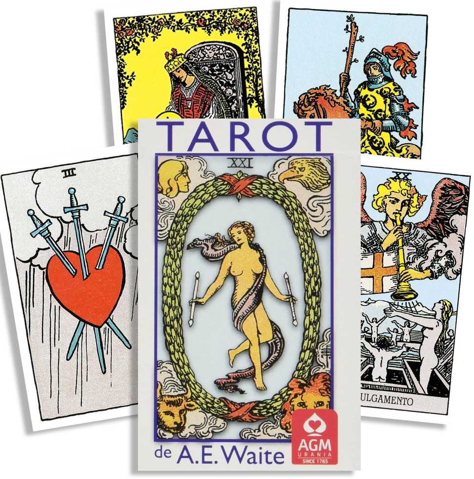 AGM Taro Kortos - A.E. Waite Tarot Rinkinys 78 Kortos 57x89mm su Instrukcijų Knygele