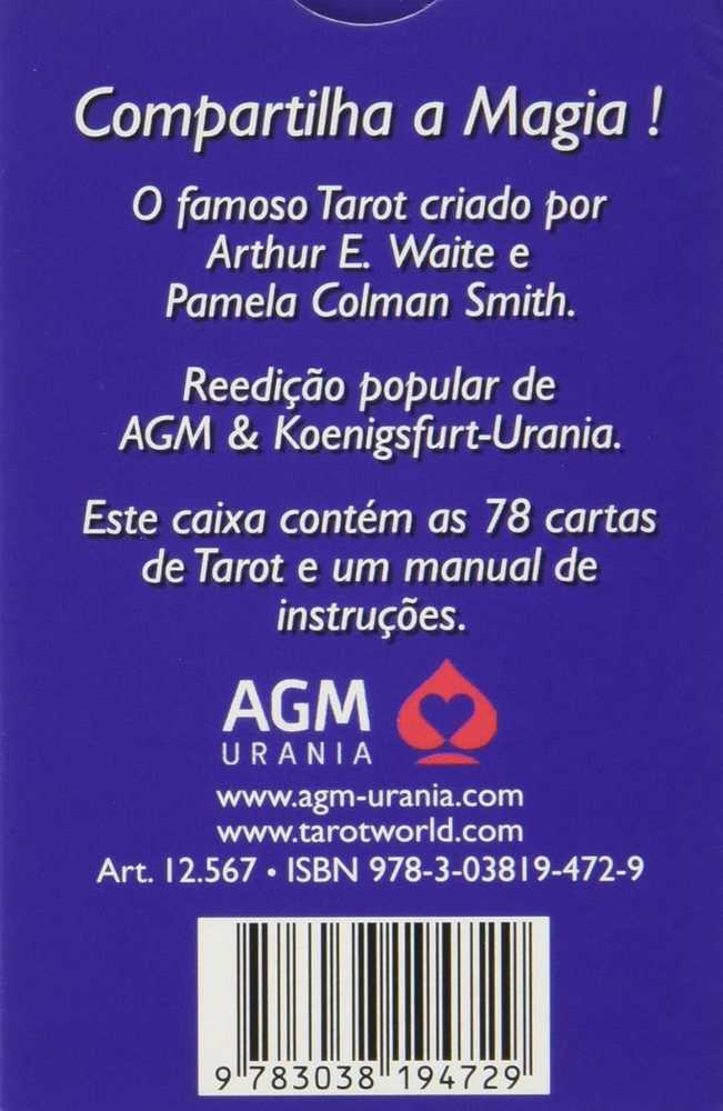 AGM Taro Kortos - A.E. Waite Tarot Rinkinys 78 Kortos 57x89mm su Instrukcijų Knygele
