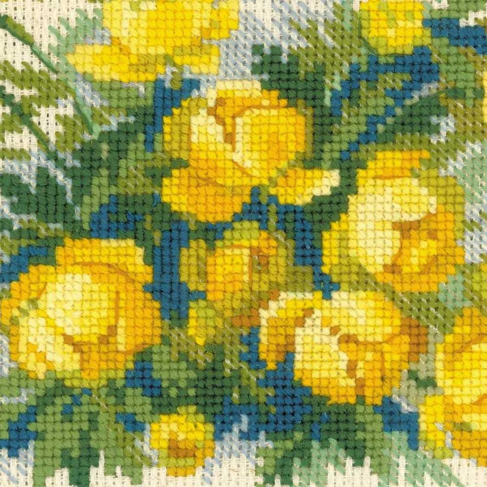 RIOLIS - Create It Yourself - Siuvinėjimo rinkinys „Geltonos gelės“ 1515 (20x20 cm)