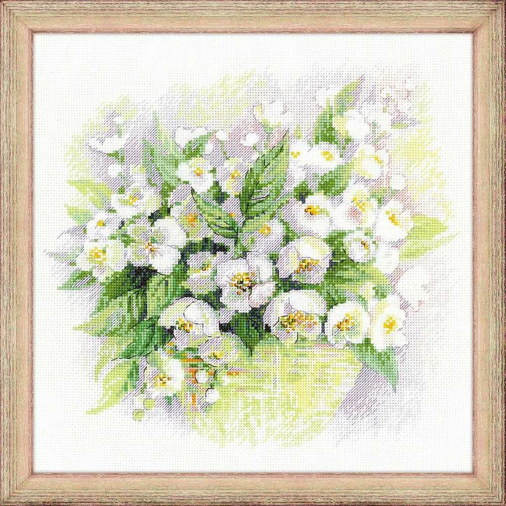 RIOLIS – Create It Yourself – Siuvinėjimo rinkinys „Jazminai“ 1467 (30x30 cm)