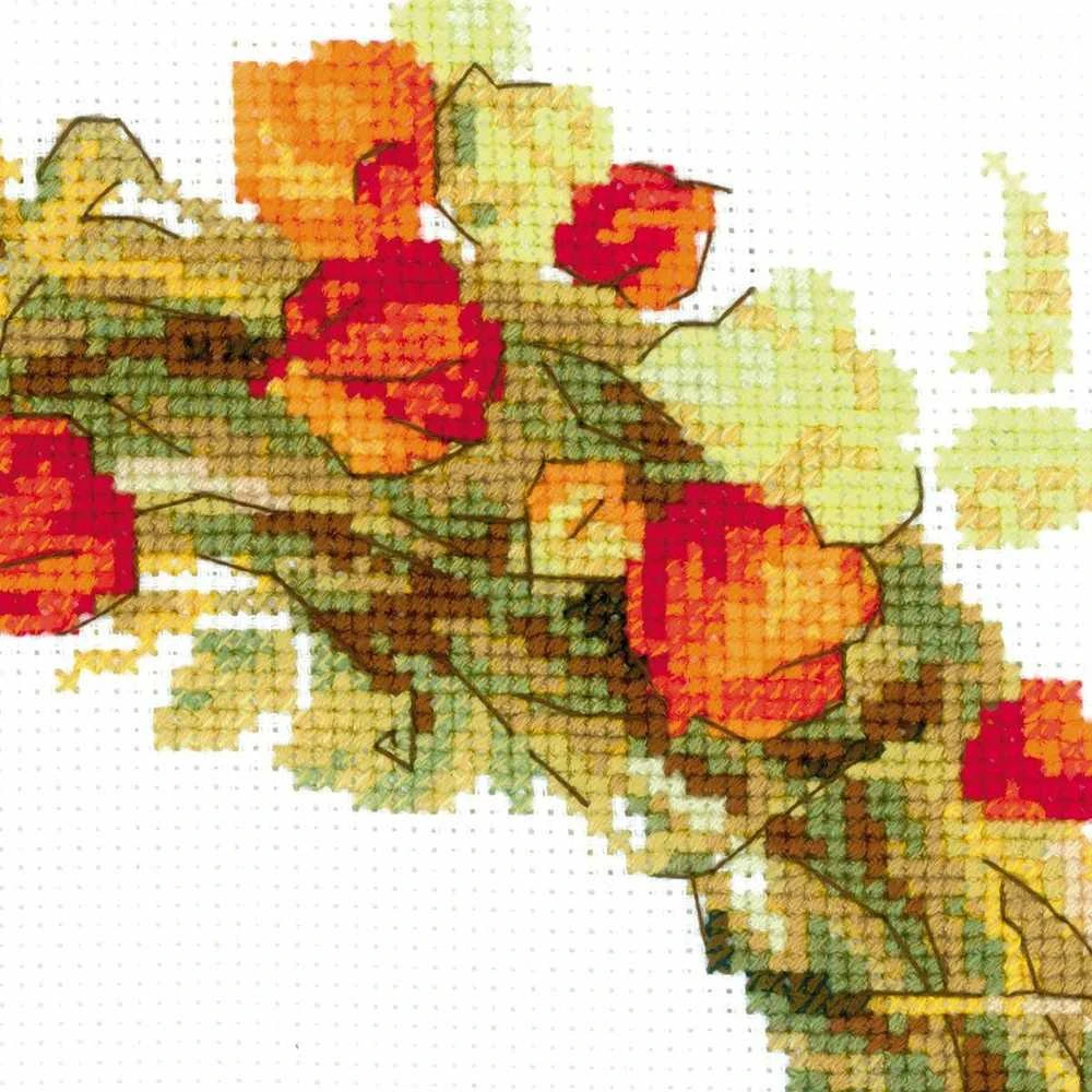 RIOLIS - Create It Yourself - Siuvinėjimo rinkinys „Vainikas su kviečiais“ 1537 (30x30 cm)