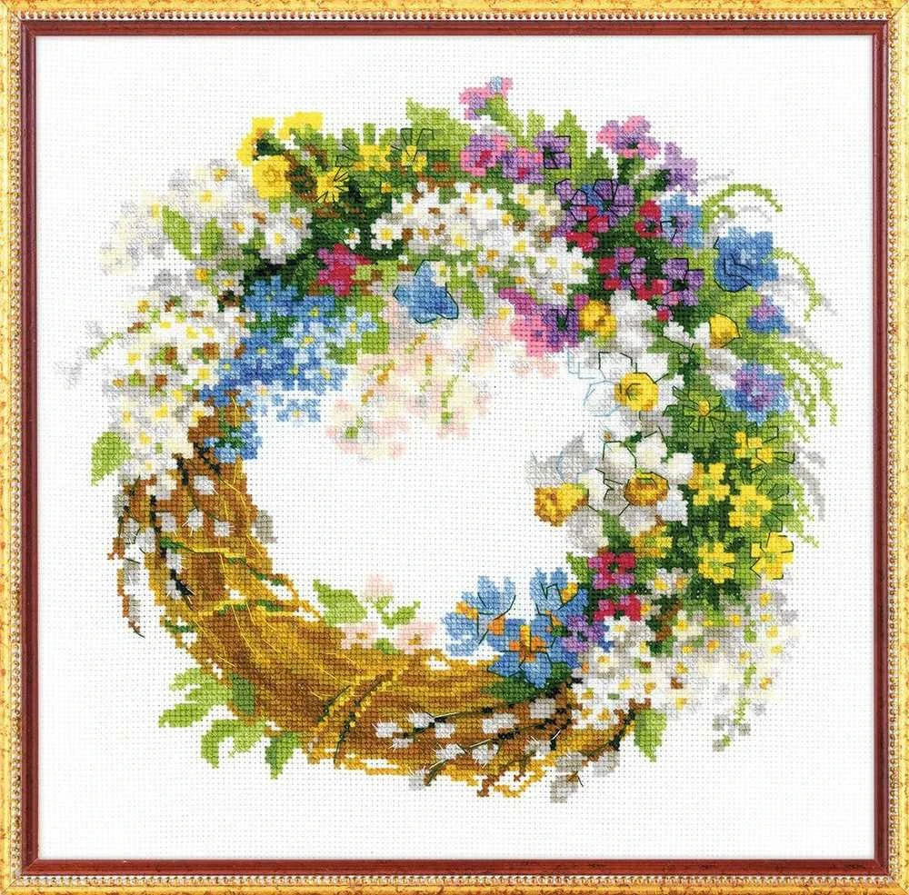 RIOLIS - Create It Yourself - Siuvinėjimo rinkinys „Vainikas su vyšnia“ 1536 (30x30 cm)
