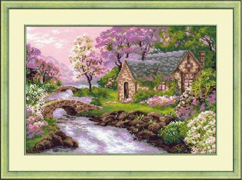 RIOLIS – Create It Yourself – Siuvinėjimo rinkinys „Pavasariškas vaizdas“ 1098 (38x26 cm)