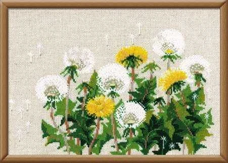 RIOLIS - Create It Yourself - Siuvinėjimo rinkinys „Kiaulpienės“ 807 (30x21 cm)