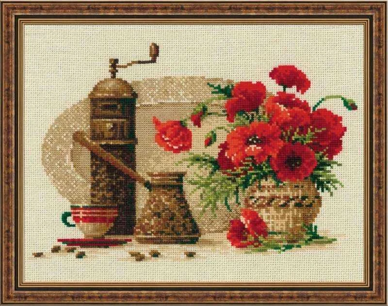 RIOLIS – Create It Yourself – Siuvinėjimo rinkinys „Kava“ 1121 (30x24 cm)