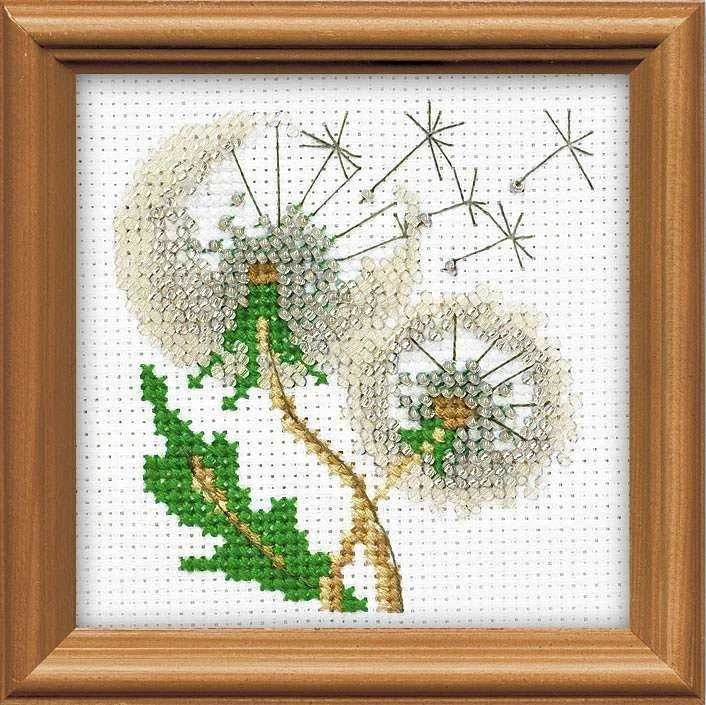 RIOLIS – Create It Yourself – Siuvinėjimo rinkinys „Kiaulpienės sėklos“ 1319 (10x10 cm)