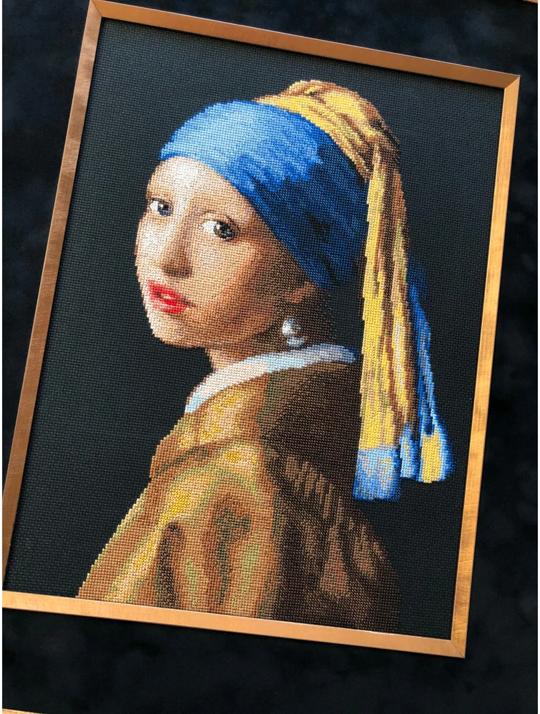 Girl with a Pearl Earring after J. Vermeer's Painting. Siuvinėjimo rinkinys iš RIOLIS Nr.: 100/063