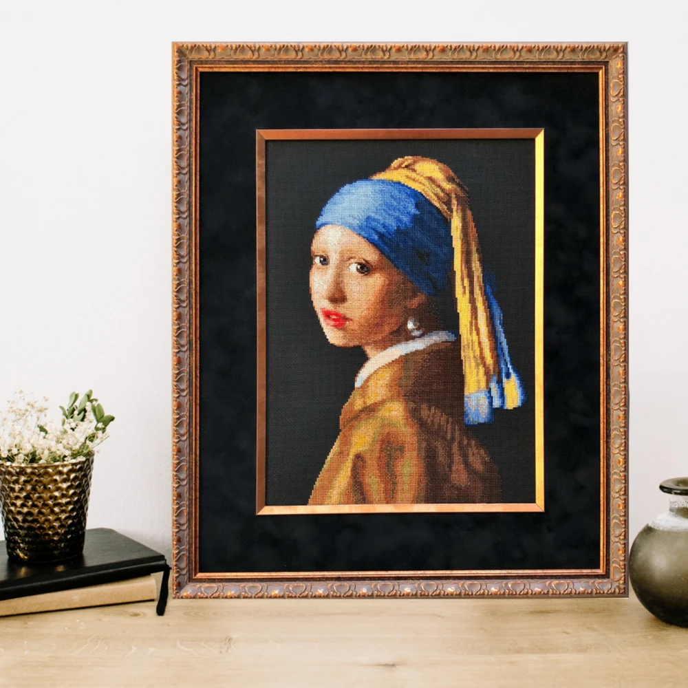 Girl with a Pearl Earring after J. Vermeer's Painting. Siuvinėjimo rinkinys iš RIOLIS Nr.: 100/063