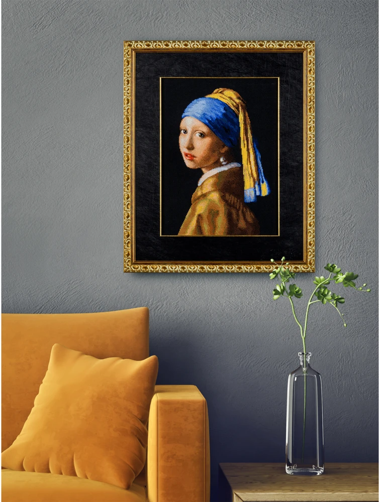 Girl with a Pearl Earring after J. Vermeer's Painting. Siuvinėjimo rinkinys iš RIOLIS Nr.: 100/063