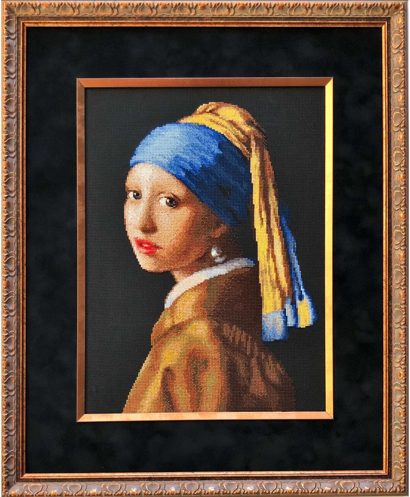 Girl with a Pearl Earring after J. Vermeer's Painting. Siuvinėjimo rinkinys iš RIOLIS Nr.: 100/063