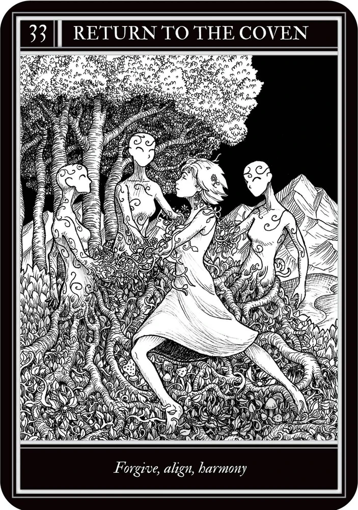 Rockpool Coven Oracle raganystės orakulo kortos – 36 kortos su knygele