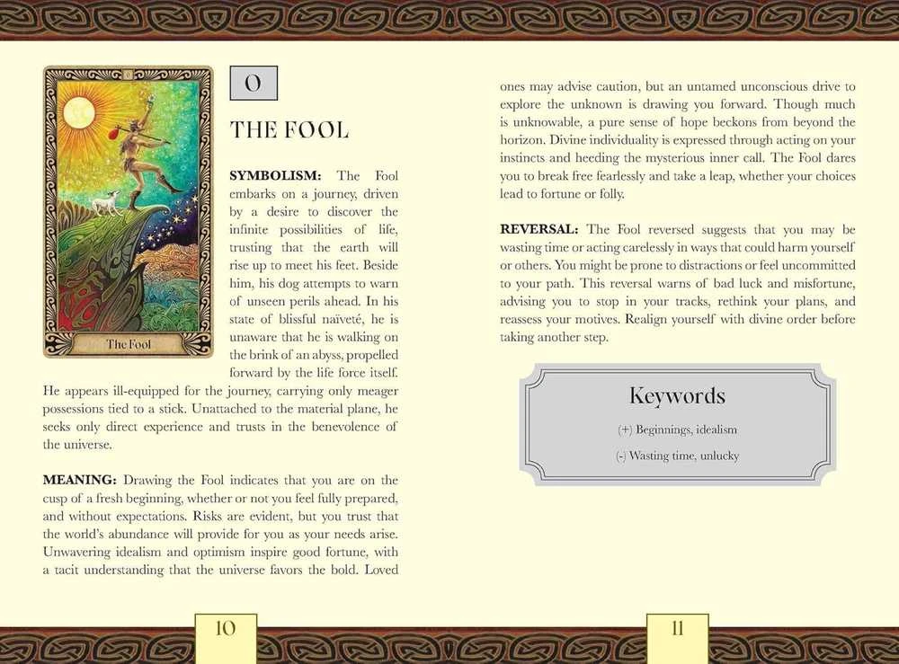 Kortų Rinkinys - Rockpool Mystic Psyche Tarot 78 Kortų Instrukcijų Knygelė