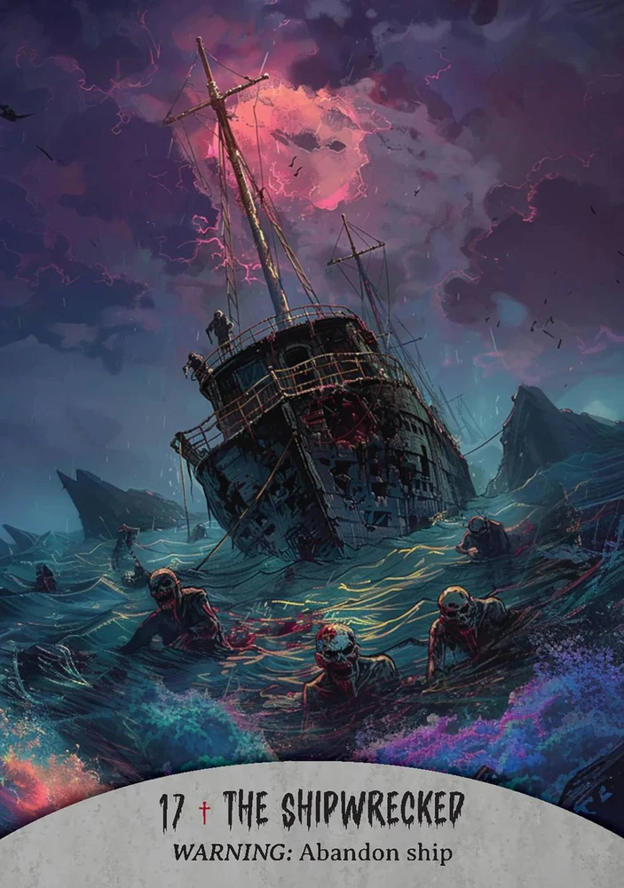 Rockpool Zombių orakulo kortos su knygele – Oracle of the Undead
