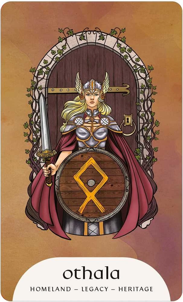 Us Games Systems Dvasinės Kortos - Rune Magic Oracle 24 Kortos su Gidu 15.2 x 20.1 x 2.8 cm