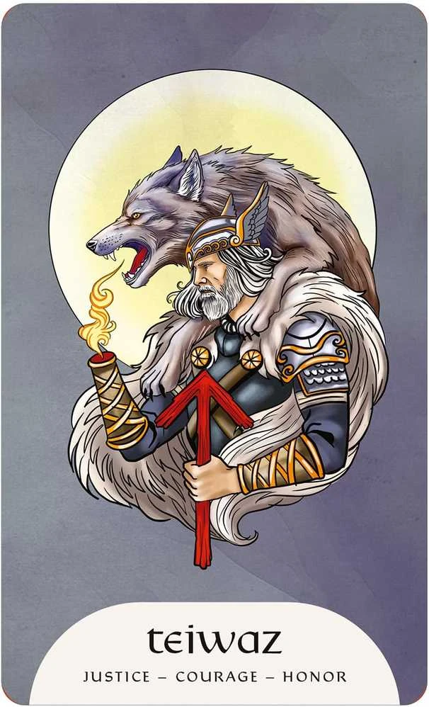 Us Games Systems Dvasinės Kortos - Rune Magic Oracle 24 Kortos su Gidu 15.2 x 20.1 x 2.8 cm