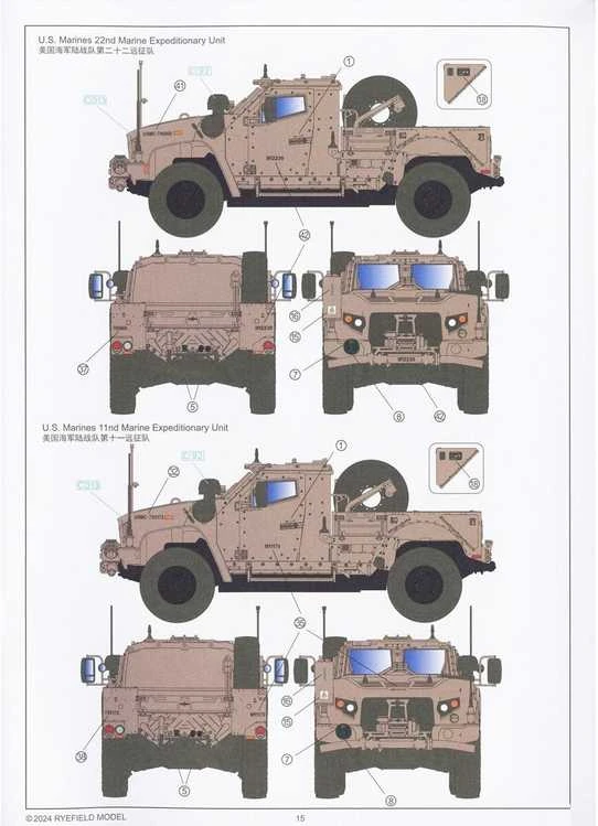 Rye Field Model M1279 JLTV Utility UTL 1/35 plastikinis modelis RFM-5116