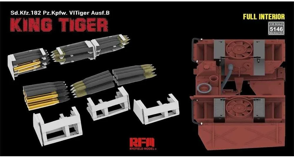 Rye Field Tiger II King Tiger 1/35 su pilnu interjeru, RFM-5146